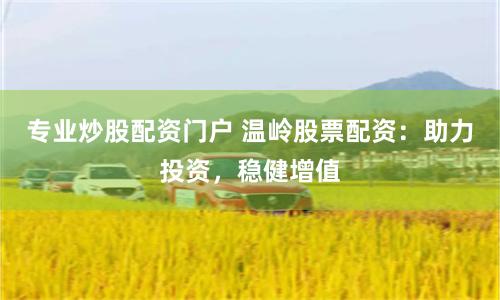 专业炒股配资门户 温岭股票配资：助力投资，稳健增值